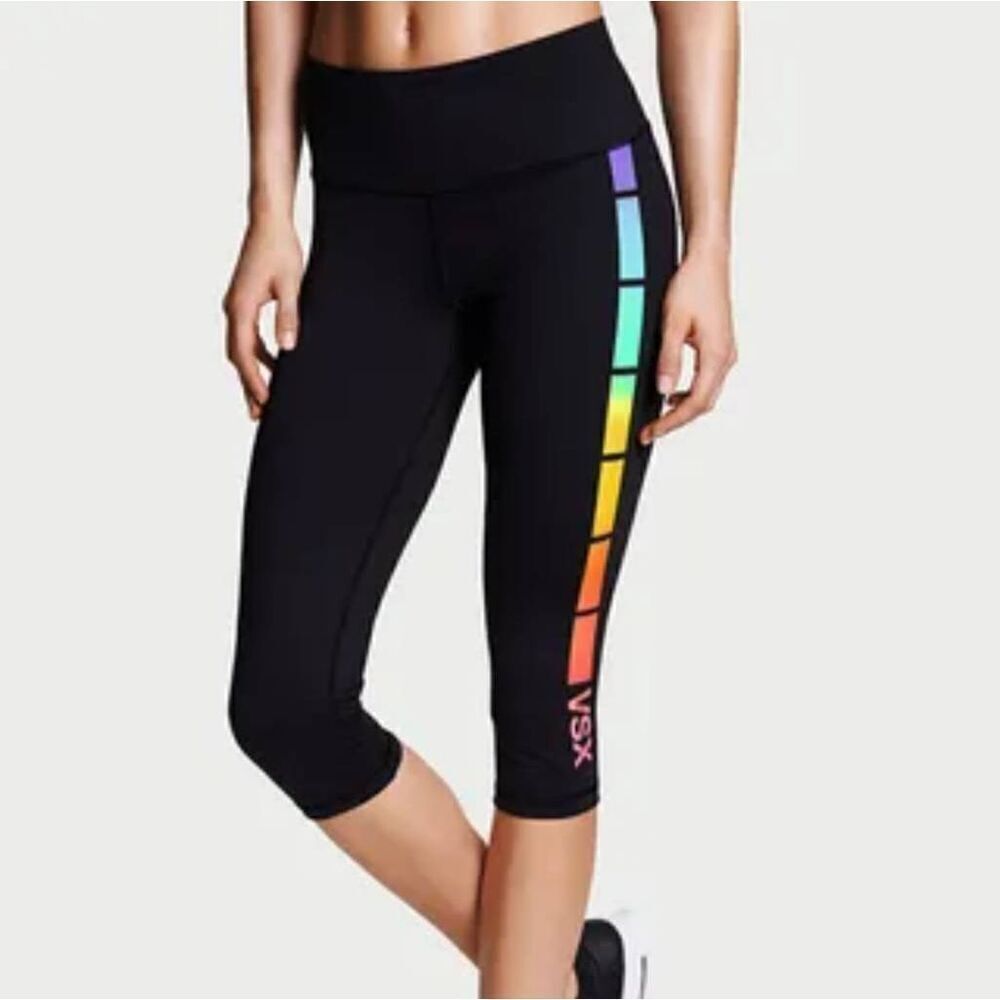 Victoria's Secret Sport Rainbow Knockout Crop Athletic Pants